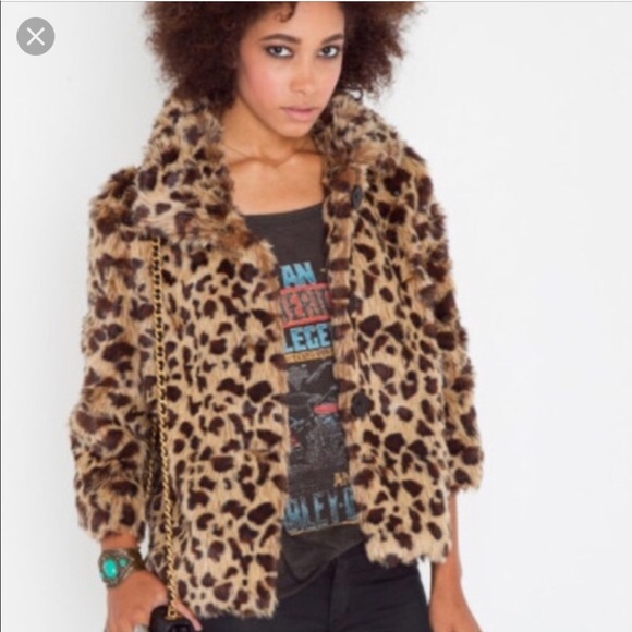 Ark & Co Jackets & Blazers - Nasty gal Ark & Co Faux fur leopard Jacket Sz M